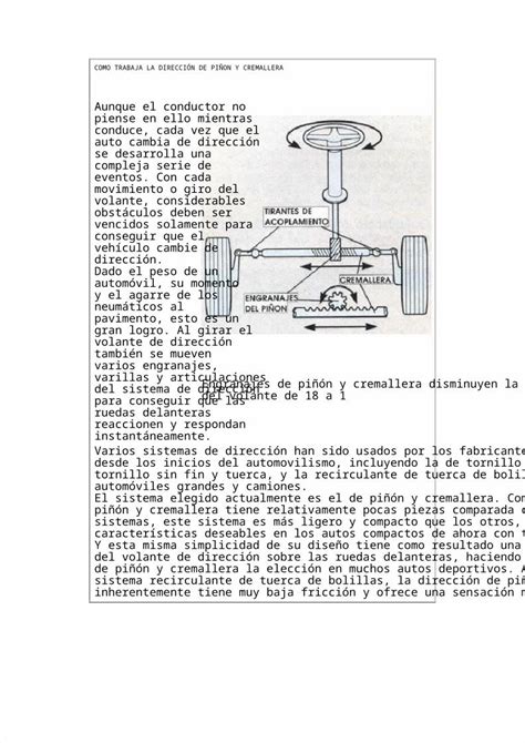 DOCX COMO TRABAJA LA DIRECCIÓN DE PIÑON Y CREMALLERA DOKUMEN TIPS