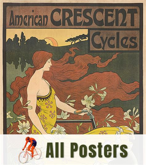 Original Vintage Bicycle Posters, Original Antique Cycling Posters