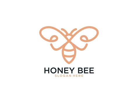 Premium Vector Honey Bee Line Art Luxury Logo Design