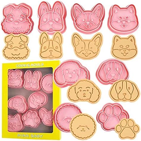 Lot de 8 emporte pièces en plastique motif pattes de chien bon pour