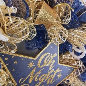 Oh Night Divine Jesus Christmas Wreath Church Christian Religious Front