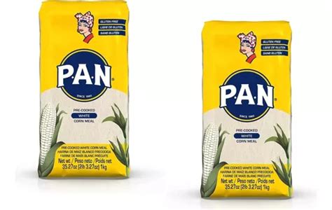 2 Harina Pan Precocida Maíz Blanco Sin Gluten 2 Kg Arepas Meses sin