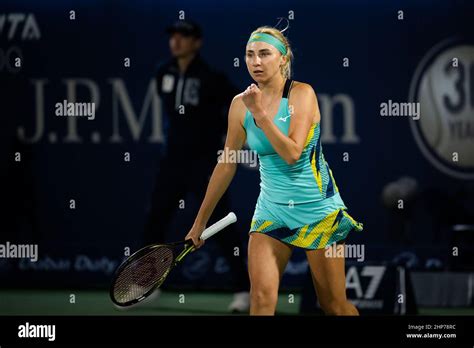 Lyudmyla Kichenok Of Ukraine In Action During The Doubles Semi Final Of