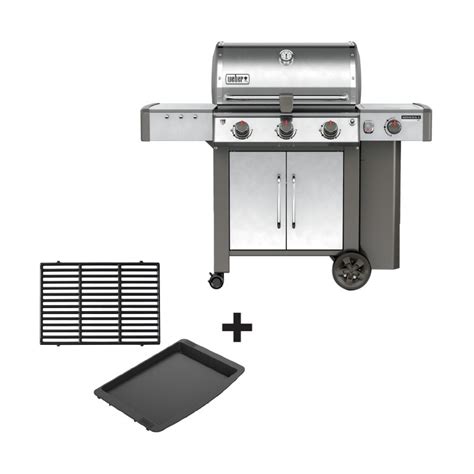 Barbecue Gaz Genesis Ii Lx S Gbs Inox Pack Grille Plancha Offert