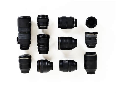 Premium Photo Flat Lay Of Camera Lens