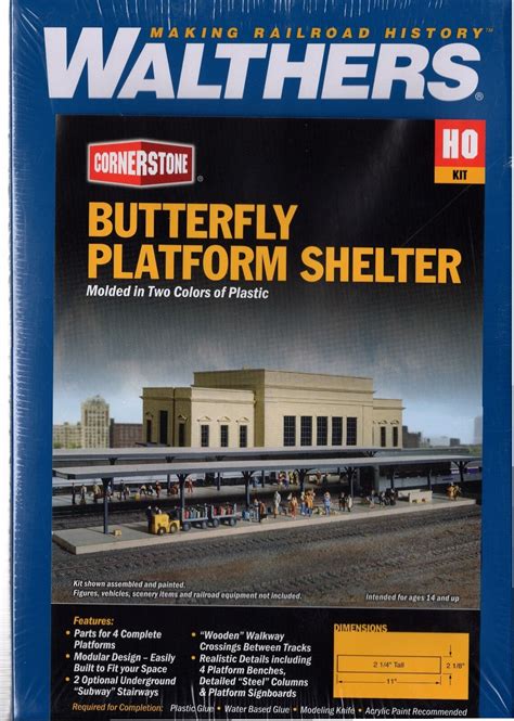 Ho Scale Walthers Cornerstone 933 3175 Butterfly Style Station Platform