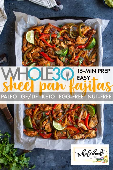 Whole30 Sheet Pan Fajitas Recipe Whole Food Recipes Sheet Pan