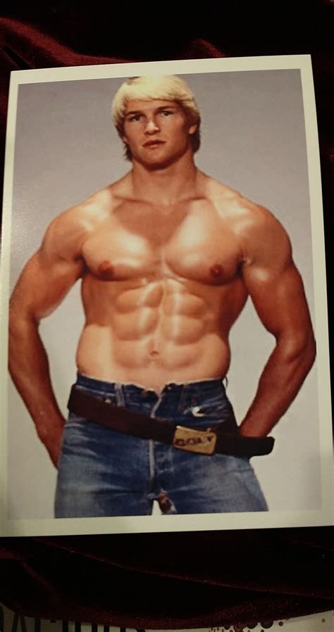 Steamy Blond Kissable Chest Bodybuilder Man Gay Int Photo Vintage Print Male Muscular Huge
