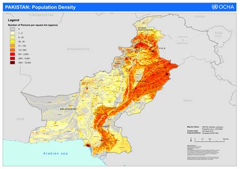 Pakistan Population Density As Of 26 August 2013 Pakistan Reliefweb