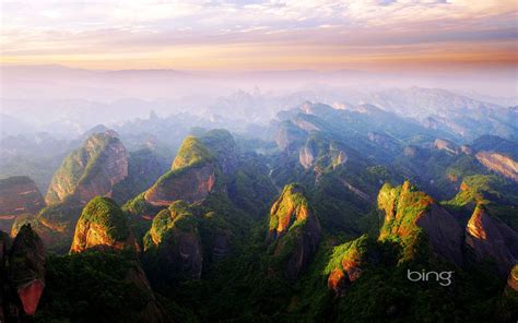 magnificent sunset  langshan mountain hunan province china tao