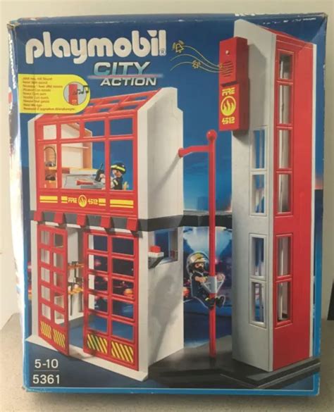 Playmobil City Action N Caserne De Pompiers Bo Te D Origine