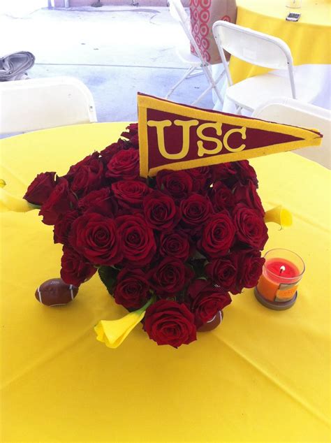 Usc Baby Shower Centerpiece In 2024 Graduation Party Cake Graduation