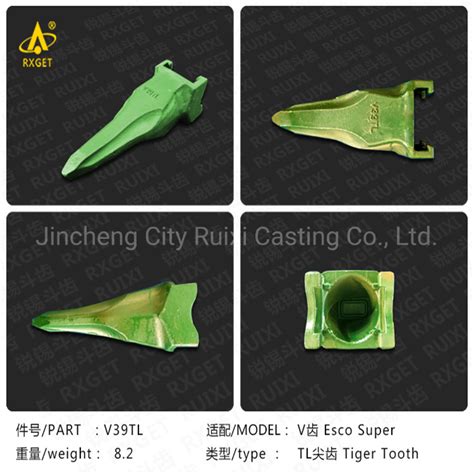 V Tl Bucket Teeth And Adapter Excavator Spare Parts Excavator And