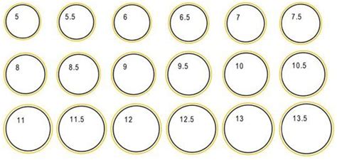 Ring Size Chart PDF