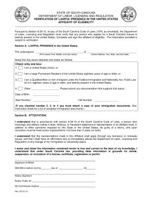 Notarized Affidavit South Carolina Llr Sc Fill And Sign Printable