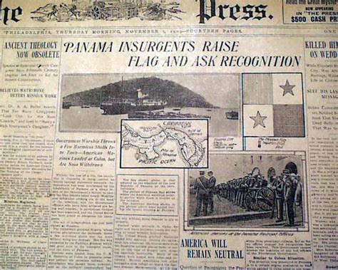 Republic of PANAMA Gains INDEPENDENCE Secession from Columbia 1903 Old Newspaper | eBay