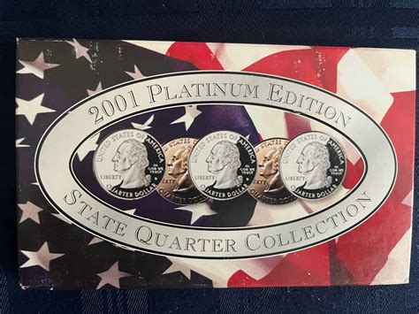 2001 P Platinum Edition State Quarter Collection W Box BU 1838