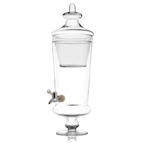 Glass Beverage Dispenser With Ice Core