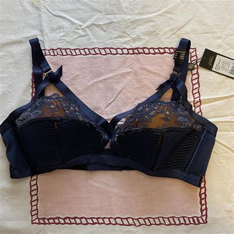 Dita Von Teese Navy And Worn Silver Wireless Madame Depop