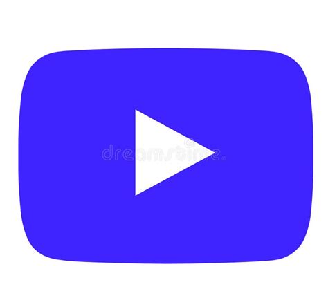 Simple Isolated Blue YouTube Logo Icon. Editorial Stock Photo ...