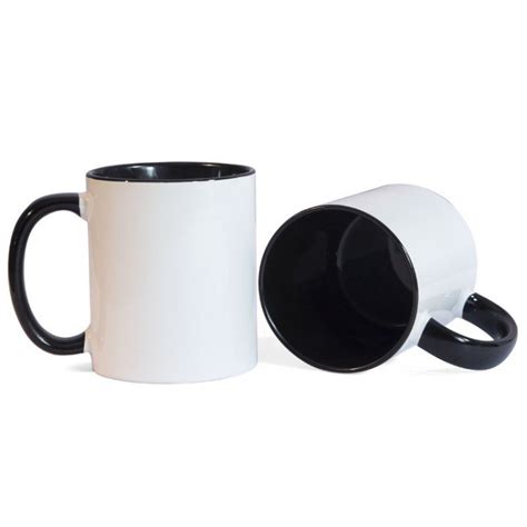 Ceramic Oz Black Inner Handle Sublimation Mug For Gifting At Rs