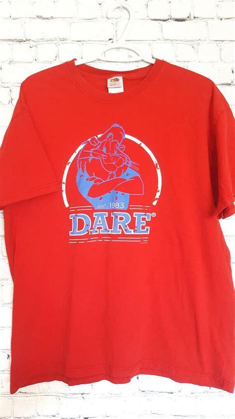 Dare 90s Vintage T Shirt Drug Awareness T Shirt Red Etsy