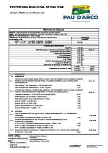 3 memorial de calculo Prefeitura Municipal de Pau D Arco Gestão