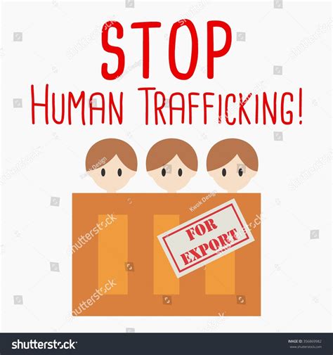 Human Trafficking Awareness Day Vector Illustration Stock Vector