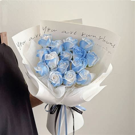 Blue Rose Bouquet - Rén Gifts to China