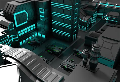 Low Poly Futuristic City Assets By Niko 3d Models