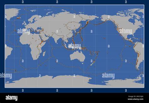 Forma De La Placa Tect Nica Banda Sea En El Mapa De Contorno S Lido En