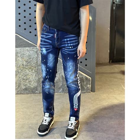 Qu N Jean Nam Dsq Xanh X C V Y S N In Ch Dsquared L Phong Si U Hot Shopee Vi T Nam