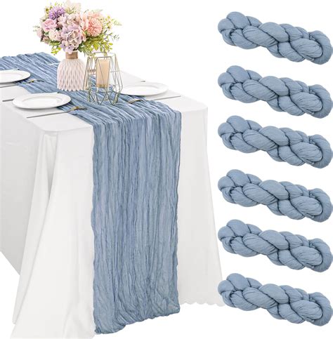 Amazon 12 Pack Cheesecloth Table Runner Boho Gauze Table Runner