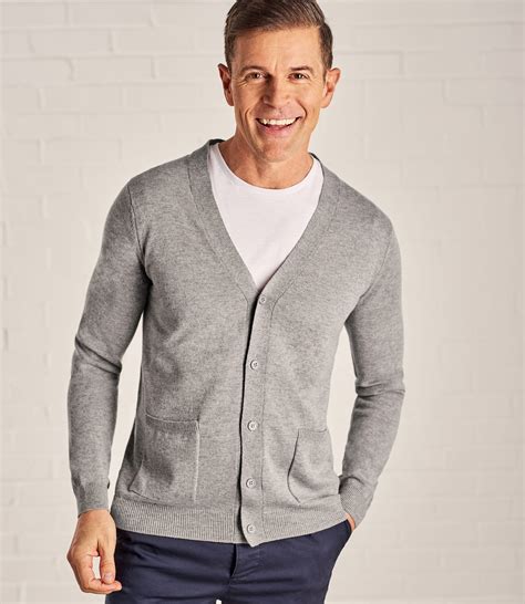 Carmine Mens Cashmere Merino V Neck Cardigan Woolovers Us