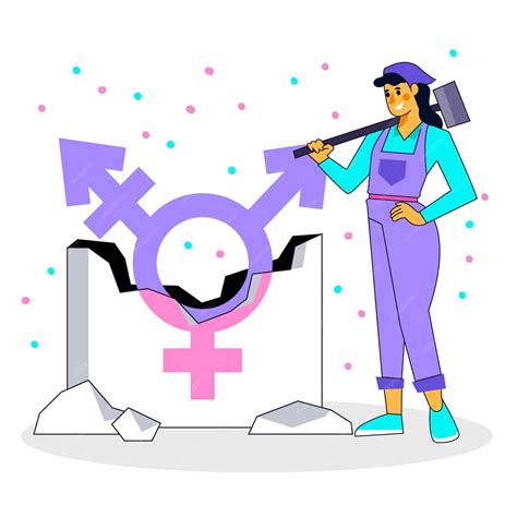 Free Vector Break Gender Norms Concept