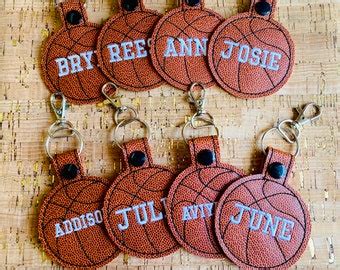 Personalized Basketball Keychain Large Name Only Etsy