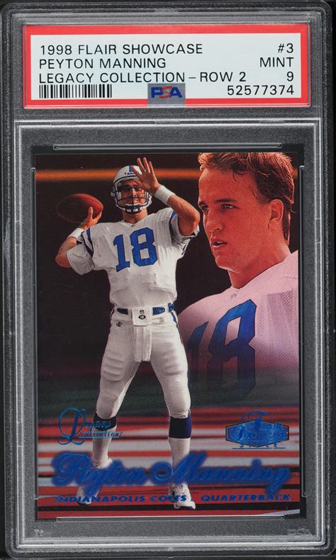 1998 Flair Showcase Legacy Collection Row 2 Peyton Manning ROOKIE 100