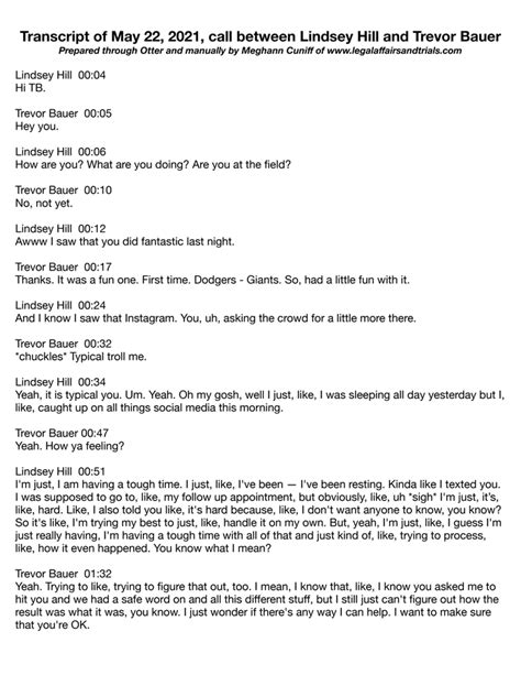 Transcript Of Lindsey Hills Police Coached Call To Trevor Bauer In May 2021 Documentcloud