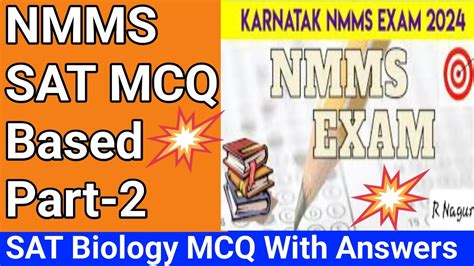 Nmms Sat Mcq How To Solve Sat Nmms Question Answer On Micro Organisams