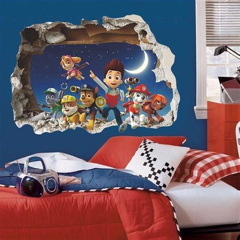 Paw Patrol Wall Stickers | Paw patrol wall decals, Kid room decor, Wall ...