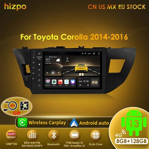 Hizpo Din Android Car Stereo For Toyota Corolla Ralink