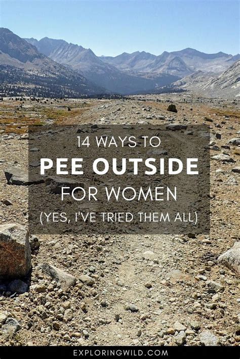 I Bet You Had No Idea There Were This Many Ways To Pee Outside As A