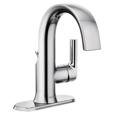 MOEN Doux Single Hole Single-Handle Bathroom Faucet in Chrome S6910 ...