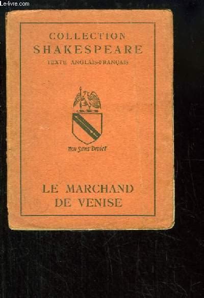 Le Marchand De Venise De Shakespeare William Bon Couverture Souple