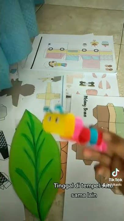 Ulat Gemoy Papercraft Ulat Kerajinantangan Shorts Youtube