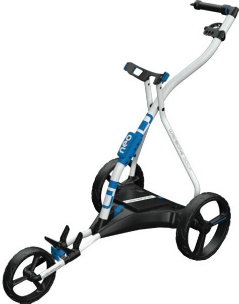 Wishbone Golf NEO Electric Trolley White Blue Elektrotrolley Muziker