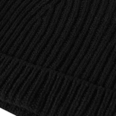 Rick Owens Mens Ribbed Beanie In Black Rick Owens