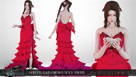 Final Fantasy Vii Remake Aerith Gainsboro Sexy Mimoto Sims