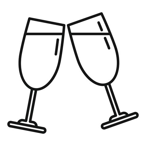 Wine Cheers Icon Outline Vector Hand Drink 15160239 Vector Art At Vecteezy