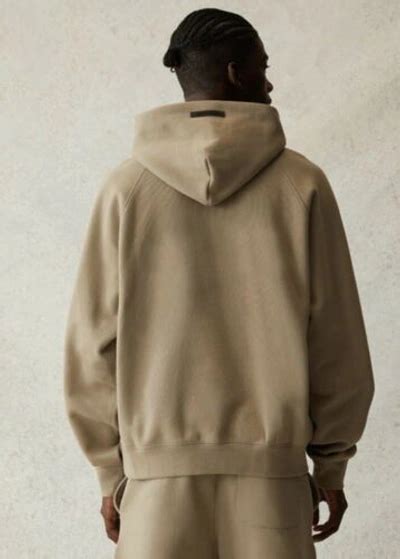 Pre Owned Essentials Fear Of God Core Collection Hoodie Medium Tan String Fw21 In Brown Modesens